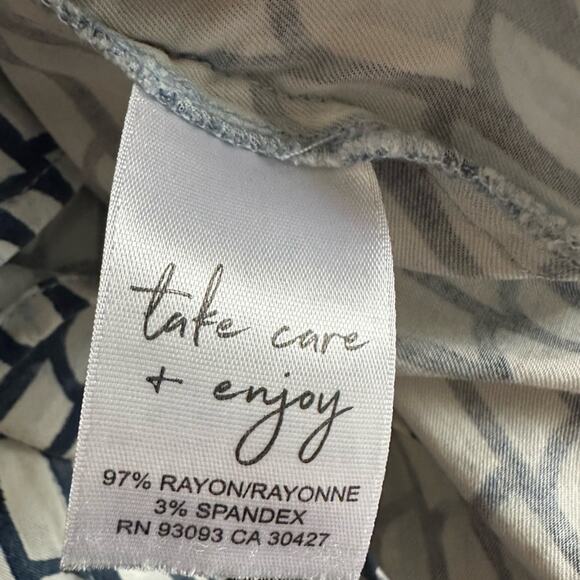 NIC+ZOE Lattice Live In Tank Top Blue White Size 3X Rayon Preppy Casual Office - Picture 6 of 7